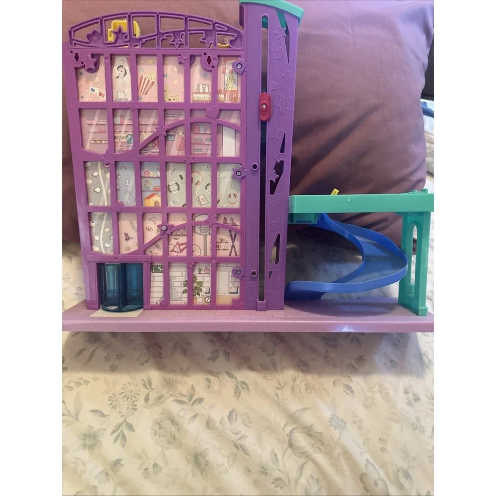 Polly Pocket Mega Mall Playset Elevator Works. No Accessories Or Dolls